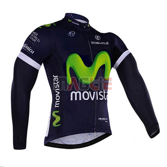 Maglia Movistar manica lunga 2017 bianco e blu - Clicca l'immagine per chiudere